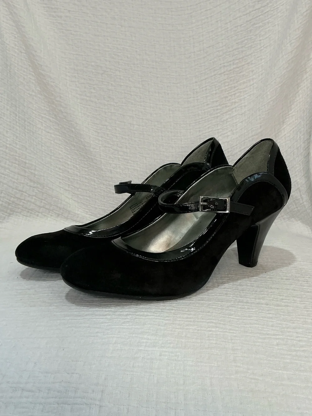 π€ Naturalizer Brigid Black Leather 3β Heeled Mary JanePumps Heels Shoes Size 6.5 - Picture 1 of 7